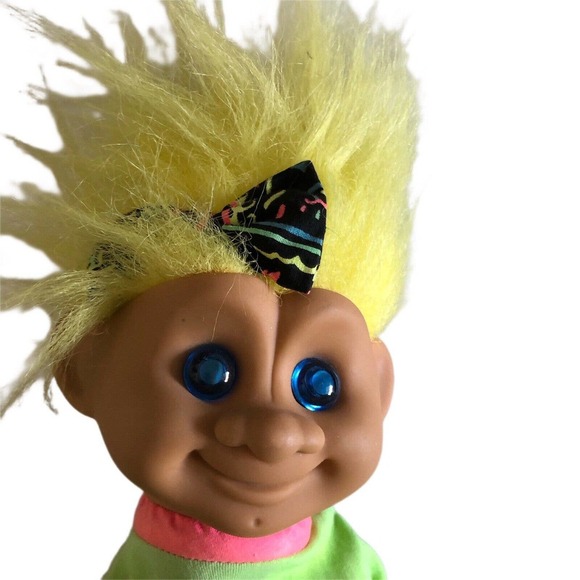 GIRL TROLL DOLL 15 INCH ROLLER SKATING VINTAGE toy Leader Toy Corp (1992) Works - Picture 7 of 9